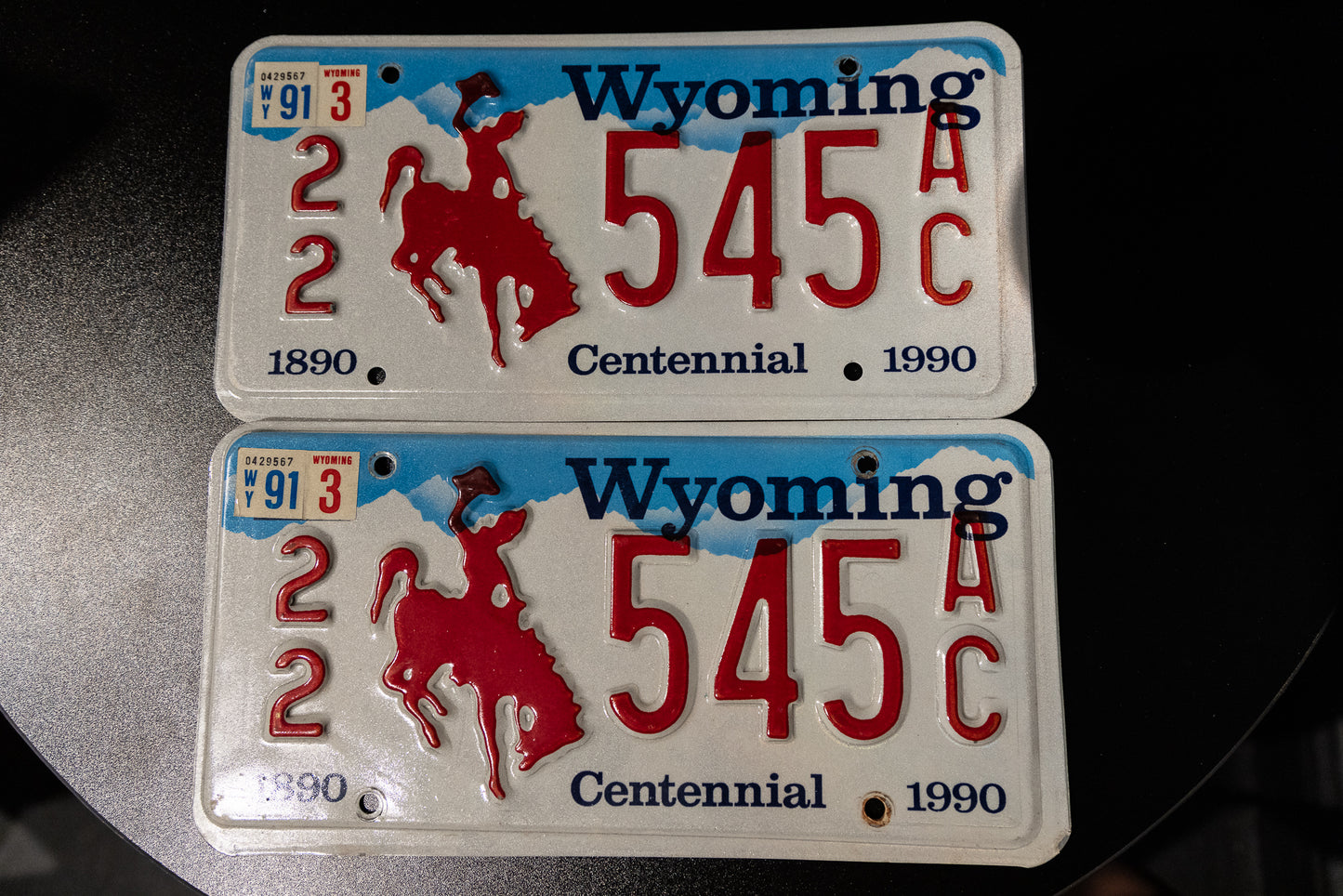 22 License Plates 545 from 1990